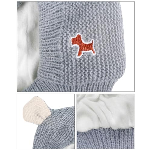 BUBEFSKD Stricken Für Hund Katzen Cosplay Kostüm Häkeln Haustier Cartoon Ohr Haustier Party Dressingup Outdoor Walking Einstellbar Für Hunde Gestrickt