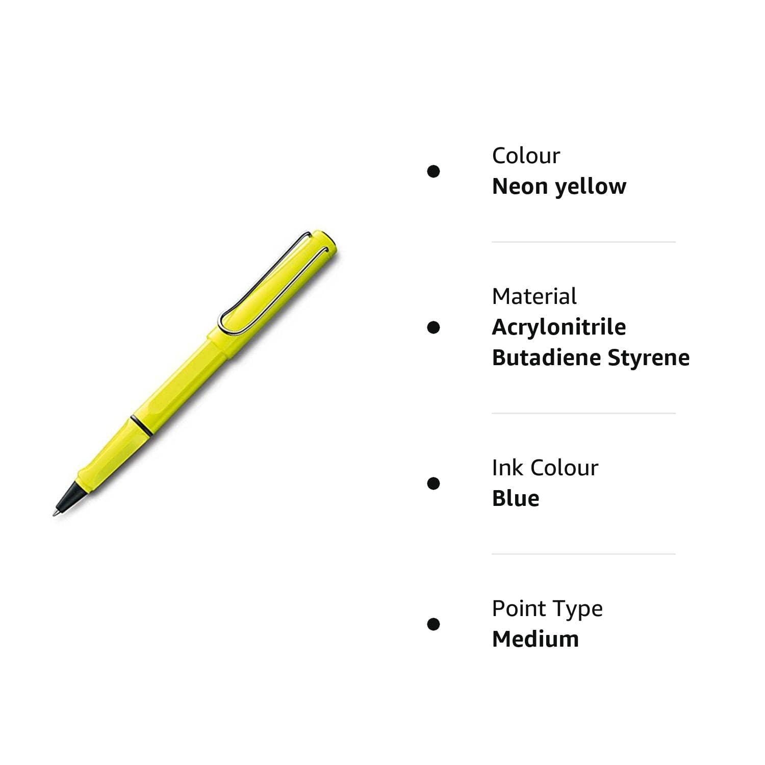 Amazon | LAMY Safari Neon Yellow Rollerball Pen (L313YW) ラミー
