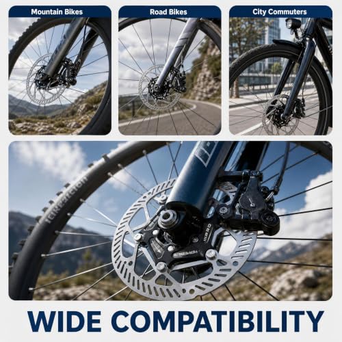 IIIPRO A2 Bike Disc Brake Rotor, 6-Bolt, Two-Piece Design (black, 160mm) by IIIPRO - Used condition - Image 8