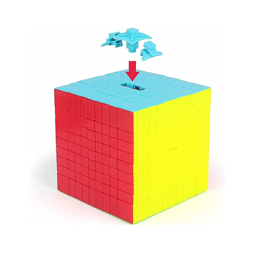 XMDCuber QY Toys Speed Cube 9 x 9 Stickerless,75 mm Magic Cube 9x9 Puzzle Toys Difficult Challenge
