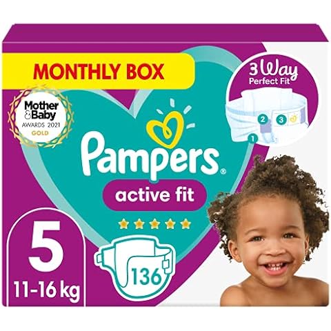 Pampers Babywindeln, Größe 5 , aktive Passform Cover