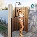 Aolemi Outdoor Shower Kit - Double Handle Exposed Shower with 8 Inch Rainfall Shower Head - Adjustable Height - Matte Black
