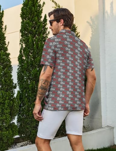 Camiseta Polo para Hombre, de Manga Corta, con Diseño Divertido para Golf, Estilo Hawaiano miniatura 3