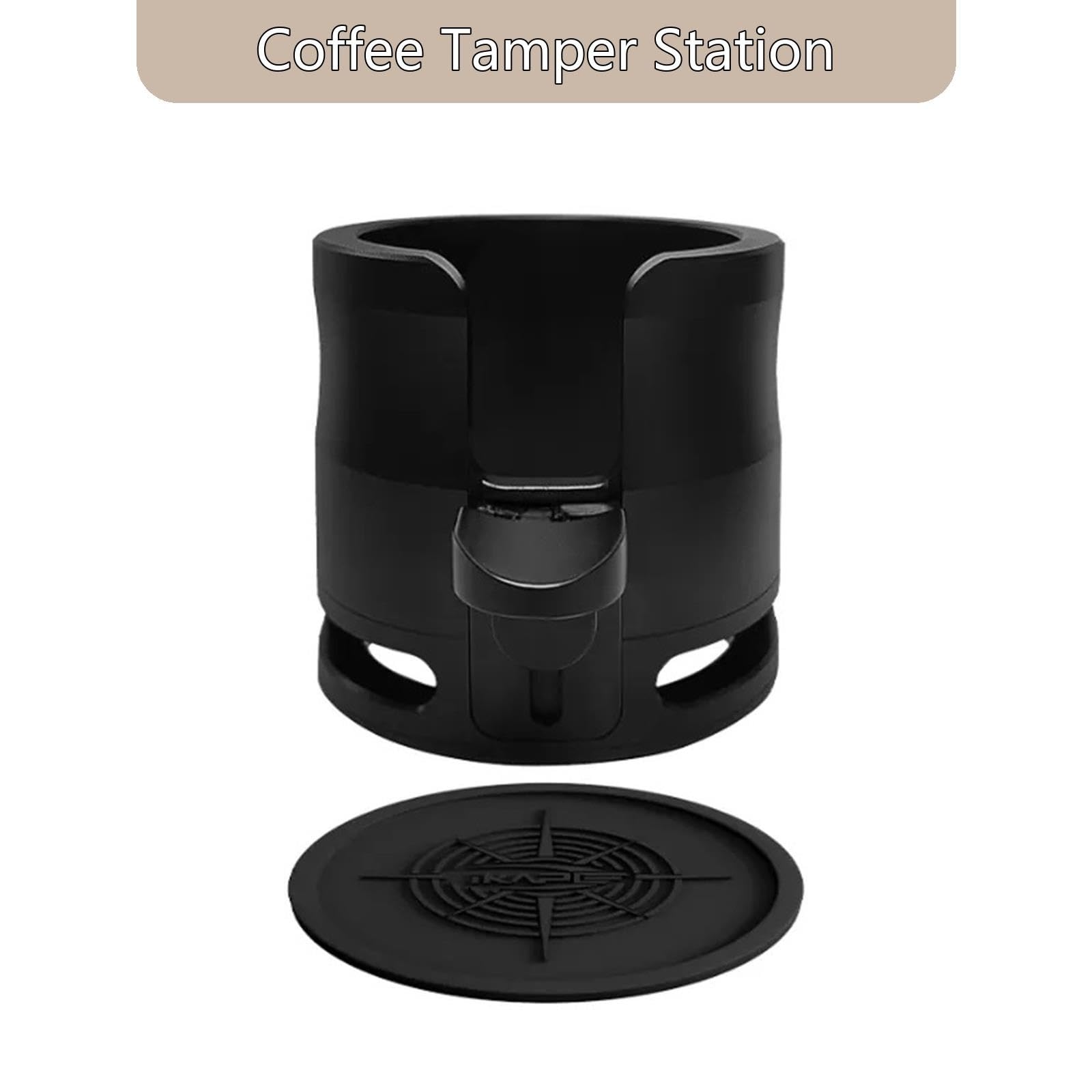 Portafiltro Pressa Portafiltro Regolabile 51/54 / 58mm Espresso Dotato Di Base In Silicone Antiscivolo Accessori for Caffè Supporto Stabile(58mm)