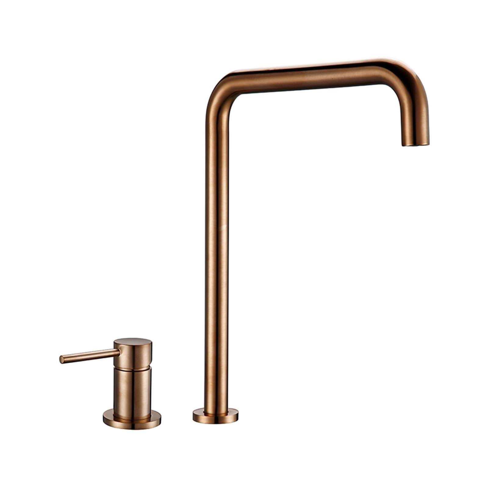 Robinet de cuisine doré brossé mitigeur haut de gamme avec cartouche céramique durable