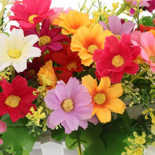 Fleurs artificielles marguerites multicolores 30 pièces minkissy - 4