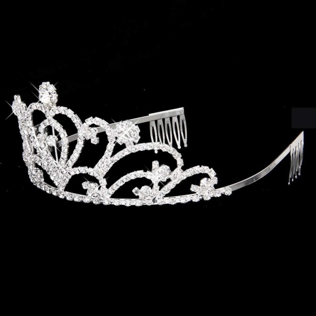 OSALADI Princess Crown for Women Royal Bridal Crystal Tiaras Crown Jewelry Rhinestone Crown Headband Bride Princess for Women Wodding Birthday Silver - Image 4