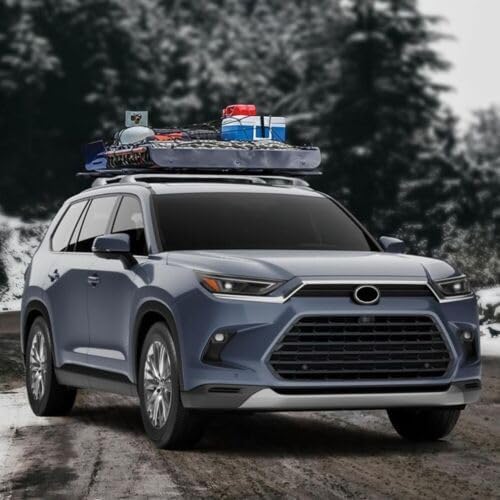 2Pcs Roof Rail Rack Cross Bars Fit for Grand Highlander 2024 2025 Aluminum Roof Rail Rack Crossbars (Silver)
