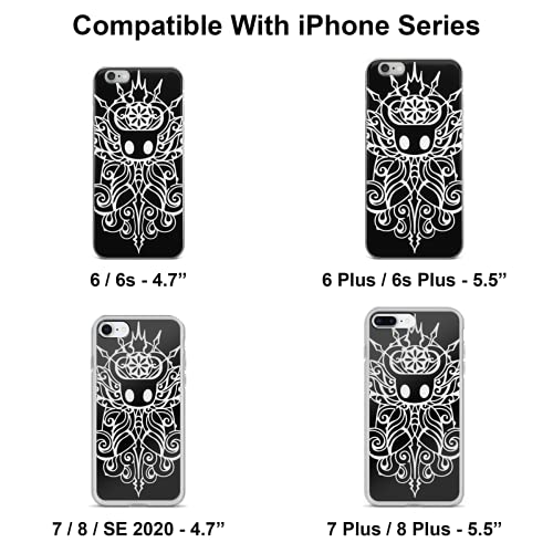 Phone Case Hollow Knight Tribal White Compatible With Iphone 13 12 11 X Xs Xr 8 7 6 6S Mini Pro Max Plus Samsung Galaxy Note S9 S10 S20 Ultra Plus, Transparent #TOP3