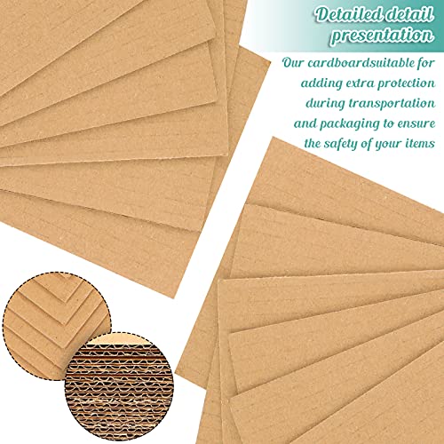 Image of 50 Pack Corrugated Cardboard Sheets Flat Hard Cardboard Inserts Back to School Classroom Supplies Flat Squares Separators for Shipping, Mailing, Packing, Art Projects, DIY Crafts(5 x 7 Inch,Brown)