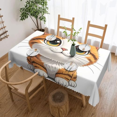 Nappe chat mignon contre les taches couverture de table imperméable