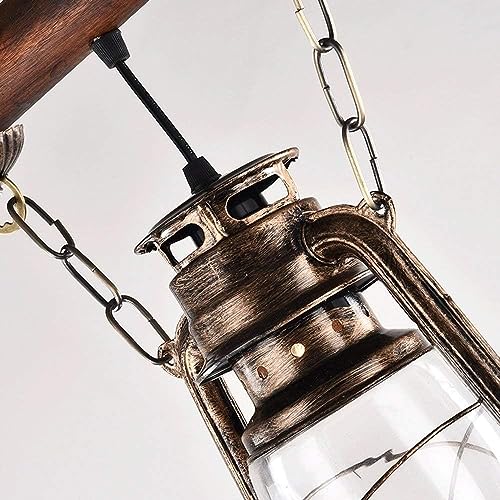 Lámpara colgante para sala de estar estilo americano retro con iluminación duradera de hierro 6