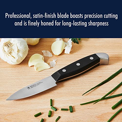 Image of HENCKELS Statement Razor-Sharp 3-inch Compact Chef Knife, German Engineered Informed by 100+ Years of Mastery, Black /Stainless Steel