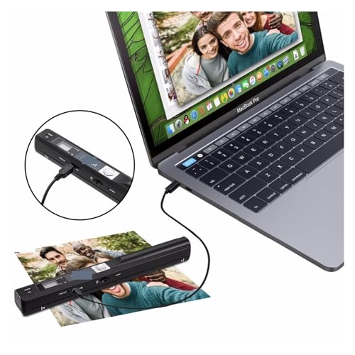 Skaner Dokumentów, Przenośny skaner ny 900 DPI Bezprzewodowa karta pomocnicza USB Dokument, papier A4 Skanowanie obrazu Ręczny wyświetlacz JPG PDF Bateria