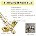 AMUFJJ Stair Rods for Carpet Runners Set of 5 10, Safety Secure Carpet Holder Bar Tool Prevent Tripping for Hotel/Showroom/Home(5 Pack,46in (117cm))