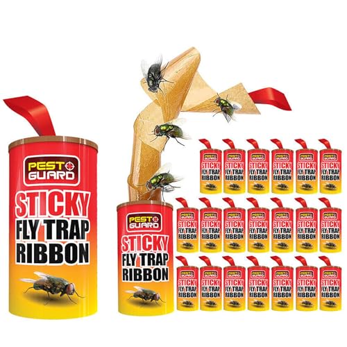 PEST GUARD Fruit Fly Traps Ribbon Strips For Indoor & Outdoo