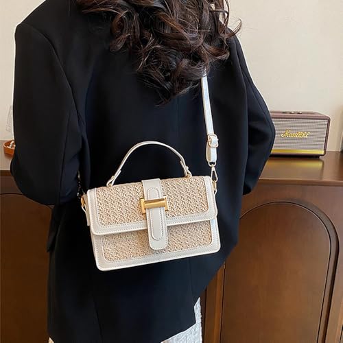 Straw Crossbody Bags for Women Summer Beach Straw Purse 2025 Trendy Woven Bag Vacation Shoulder Handbags3