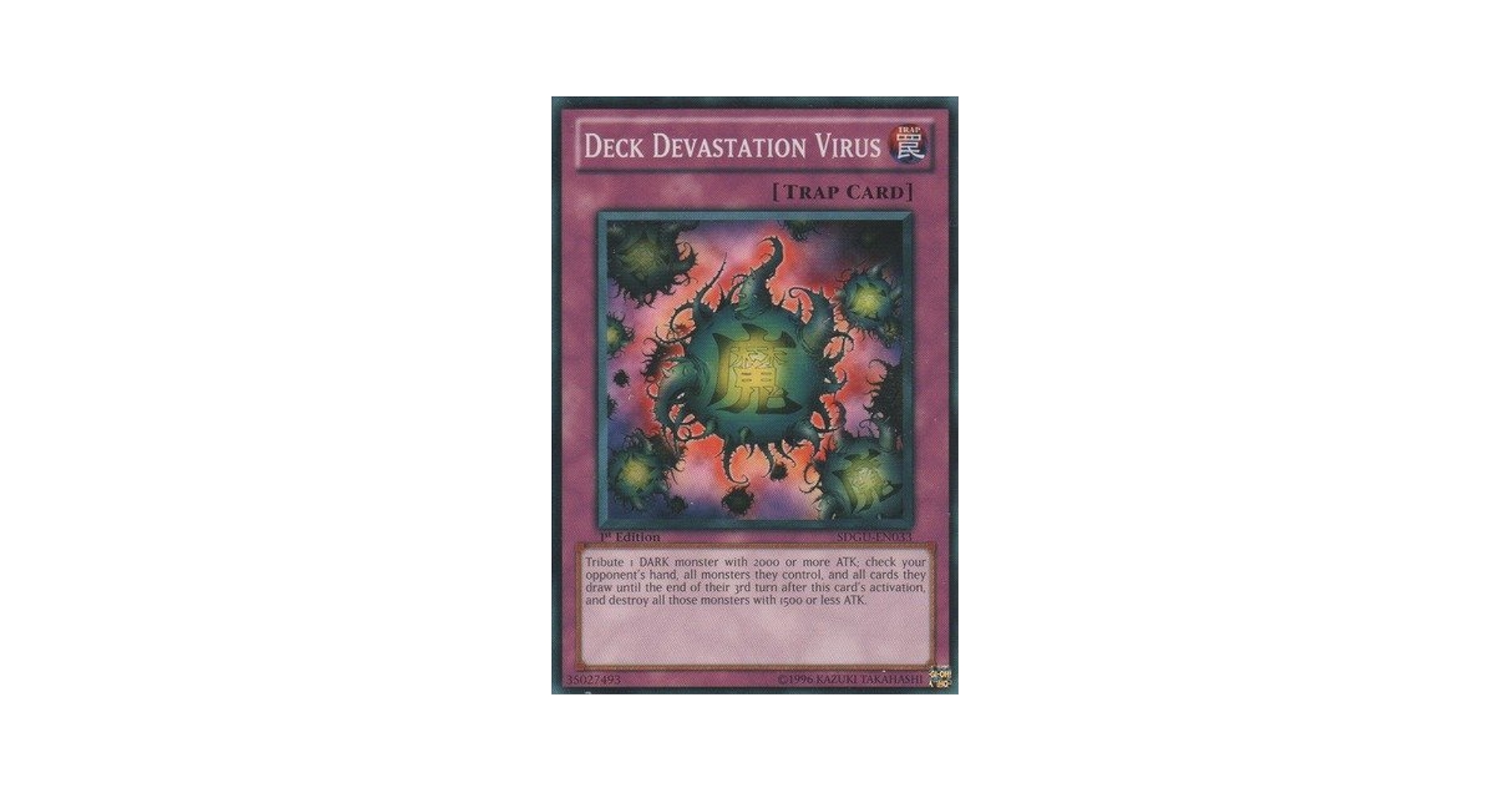 Deck Devastation Virus 魔のデッキ　レリーフ　アジア Amazon.com: Yu-Gi-Oh! - Deck Devastation Virus (CP05-EN009