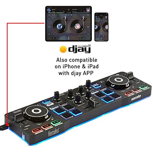 Hercules DJControl Starlight – Portable USB DJ Controller - 2 Decks mit 8 Pads - Image 7