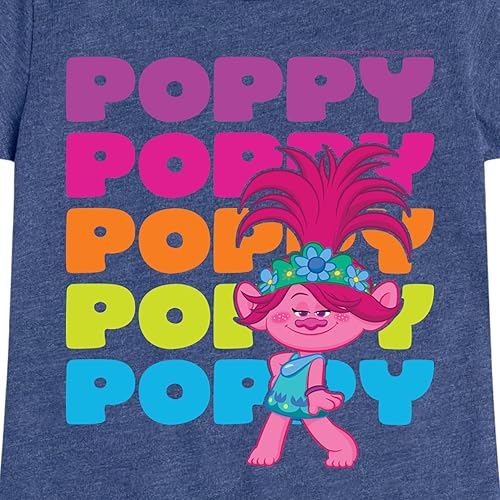 HYBRID APPAREL Trolls - Poppy Stacked Name - Toddler & Youth Girls Short Sleeve Graphic T-Shirt3