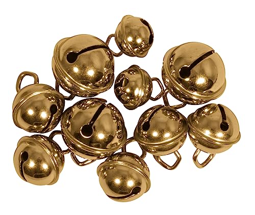 Miniatura 2 de Rayher Cascabeles Manualidades, Dorados, 10 Ud, 11, 15 Y 19 Mm Ø, Decoración Y Navidad, 25225616