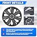 Hawkley 14 inch Hubcaps for Most Car - (Set of 4) R14 Wheel Covers 14in Hub Caps Rim Cover - Car Accessories for 14 inch Wheels - Snap On Hubcap, Auto Tire Replacement Exterior Cap (Black Matte)