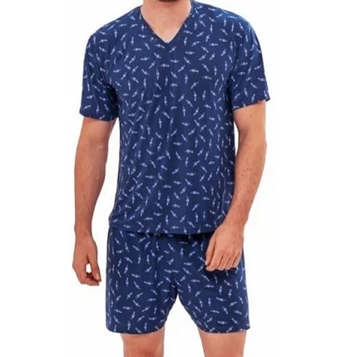 Pijama Masculino Malha Fria Liganete Confortável Estampado