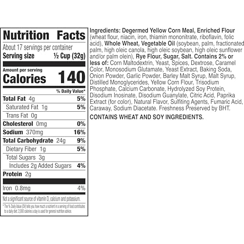 Image of Chex Mix Traditional Original Recipe Snack Mix, Salty Snacks Tub, 20 oz