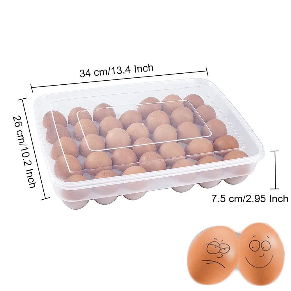 Zefeng Portauova Plastica Con Coperchio - Contenitore Per 34 Uova, Impilabile, Per Frigo E Picnic - Foto 11