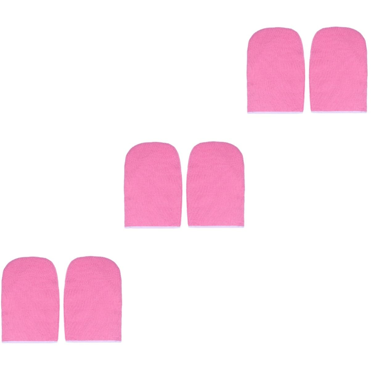 FOMIYES 3 Pairs Bath Massage Dehairing Gloves Paraffin Mitts Wax Gloves for Hand Treatment