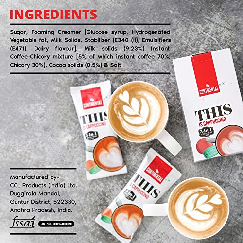 Image of Continental THIS Cappuccino 3 in 1 Premix Instant Coffee 110g (22g*5 Sachets) (PACK OF 2)