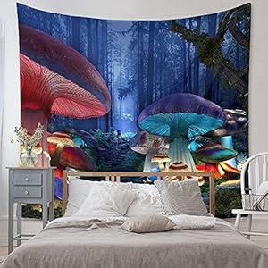 Tapestry wandtapijt wandkleed kleed,Fantasie Natuur Thema Earth Path Mystieke Afbeelding Poster, Psychedelische…