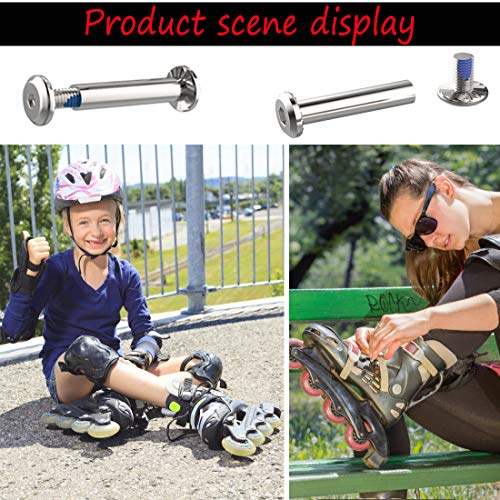MFIIDEN Inline Skate Wheel,10 Pack Ice Skates Socket Screw，15/64\" Shaft Hex Socket Screw for Skating - Thumbnail 3