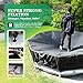 UIRWAY 500D Winter Pool Cover 18FT Round [2025 Upgraded Heavy Duty Fabric] Solar Pool Covers for Above Ground Pools, New Super Windproof Gel-Coated Tarp Straps, Swimming Pool Covers with UV Protection