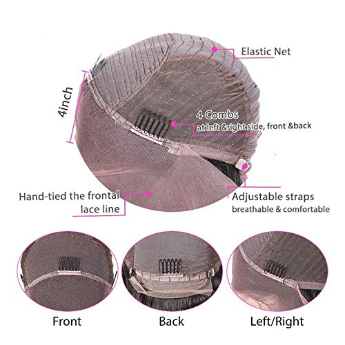 Parrucca umani naturale riccialace front wig human...