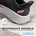 ALLSWIFIT Women's Slip On Stability Walking Shoes Cushioning Hands Free Non-Slip Breathable Comfortable Workout Tennis Running Gym StediBase Fashion Sneakers,Size 9.5,Black,AWUMRS2511