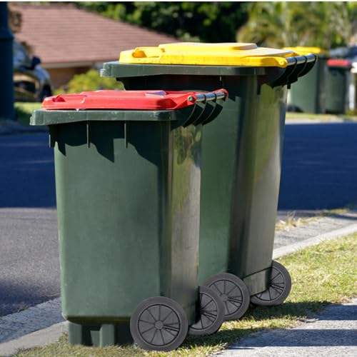 Ruedas de goma para sustituir piezas rotas en cubos de basura de 120l 5