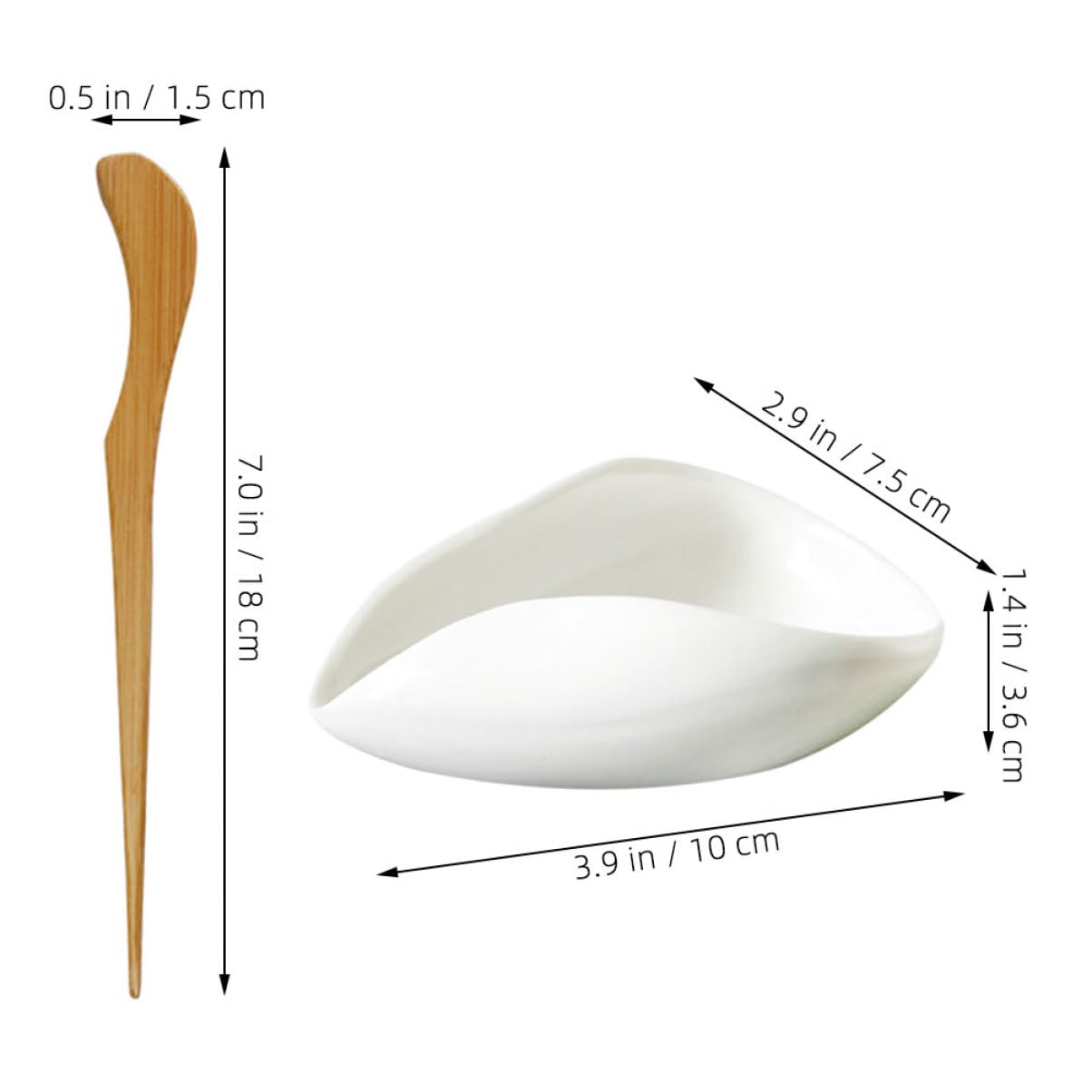 Mobestech 1set Tea Scoop and Coffee Bean Spoon Nonstick Teaware Accessories for Tea Elegant Dish for Serving Leaves and Coffee Beans for Home and Gifting