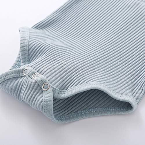 Baby Newborn Girls Boys Long Sleeve Clothes Striped Romper & Pants Set Infant Fall Winter Cotton Outfits (B-Blue, 0-6 Months) #TOP4