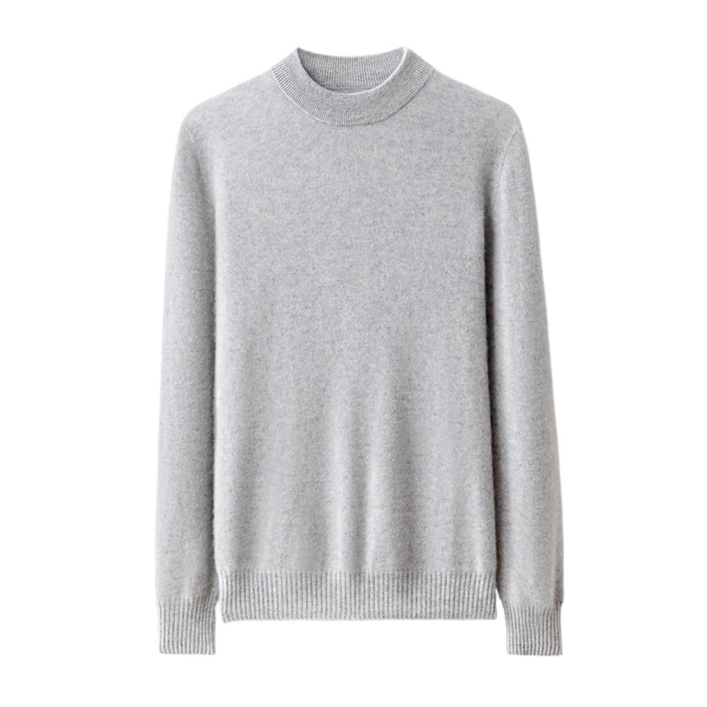 Pull épais en cachemire homme col mi-long anti-irritation 3XL