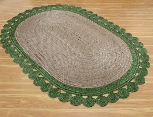 Tapis de couloir ovale 61x350 cm en jute pour protéger les sols et habiller le chevet