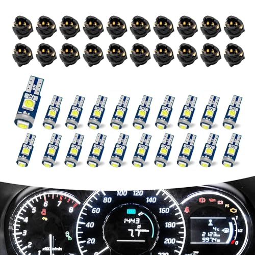 74 Lámparas LED T5 para tablero, 37 superbrillantes blancas