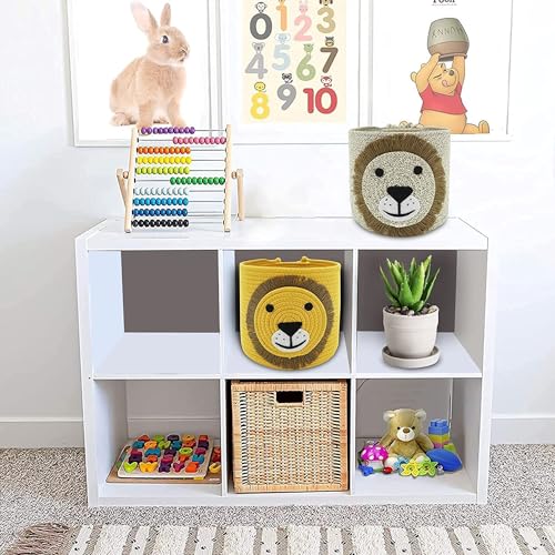 Image of ALBY Woven,Tall Wicker Laundry Basket for Blankets,Clothes,Pillows,Toys,Shoes Large Cotton Laundry Hamper for Bedroom Living Room Bathroom Nursery (10''h x 10''d inch, brown rect)