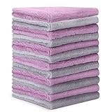 Microfiber Cleaning Cloth - 12 Pack Kitchen Towels - Double-Sided Microfiber Towel Lint Free Highly Absorbent Multi-Purpose Dust and Dirty Cleaning Supplies for Kitchen Car Cleaning - Dish Towels