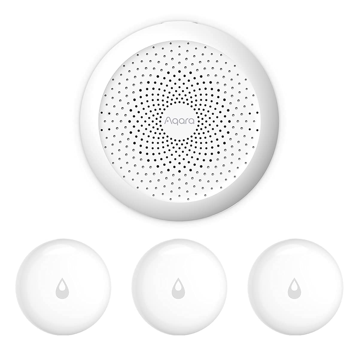 Aqara Smart Hub M1S Plus 3 Aqara Water Leak Sensors, Wireless Water Leak Detector For Alarm System a