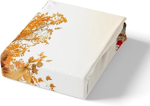 Miniatura 5 de Manfei Juego de funda de edredón de árbol de arce otoñal, tamaño matrimonial, funda de edredón de hojas de girasol de calabaza con 2 fundas de