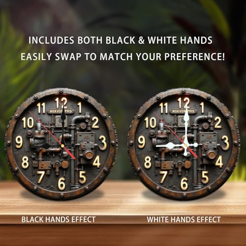 10 " Wooden Printed Steampunk Pipe Clock product photo 10 " Wooden Printed Steampunk Pipe Clock product