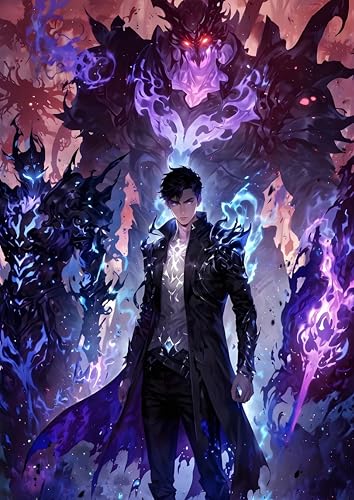 Image of NIJUKA Anime Printed Metal sheet Poster For Home And Room Decoration | For Anime Art Fans Boys And Girls (Jin wo shadow army)