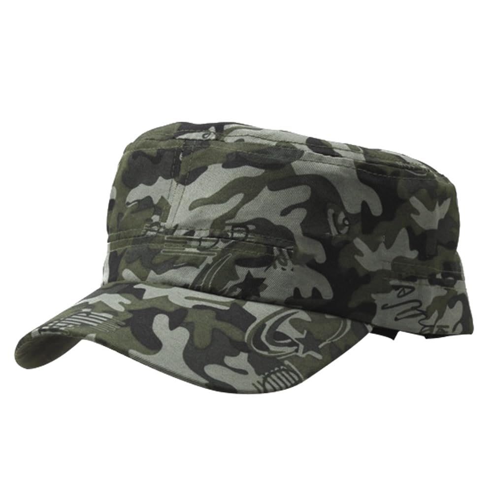 Wudaizhi Style 2 Military Hat Army Camo Baseball Cap Cadet Flat Caps For Hunting Fishing Outdoor Activities