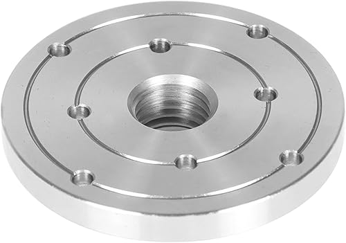 Miniatura 5 de findmall Placa frontal de torno de madera de acero de 4 pulgadas, 1 pulgada x 8TPI, roscada con tornillo de bloqueo para torno de madera, tornos de